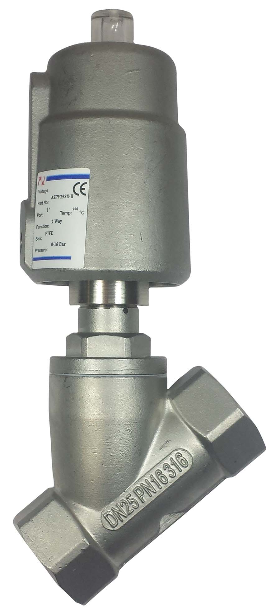 Stainless Steel Angle Seat Piston Valve PCM Engineering